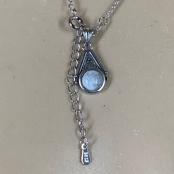 🌸 MOONSTONE NECKLACE NATURAL TEARDROP BOHO CHIC REAL CHAIN BOHEMIAN PENDANT - Picture 7 of 15